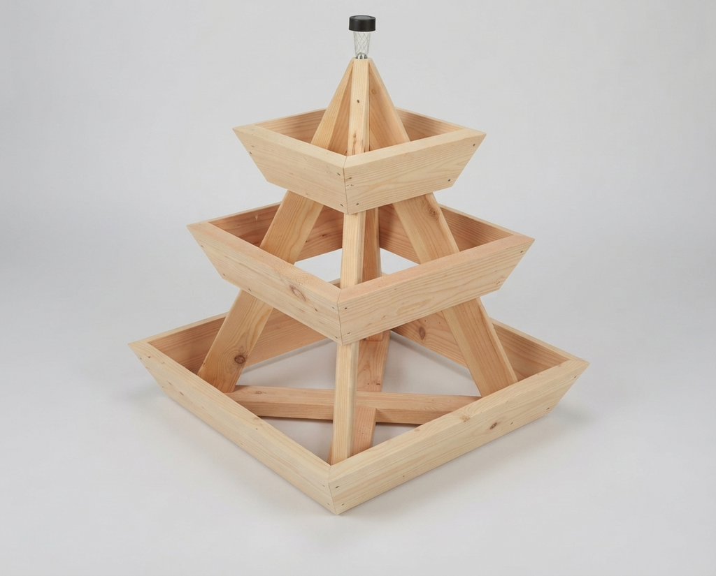 Box F — Pyramid Planter (Three-Tier)