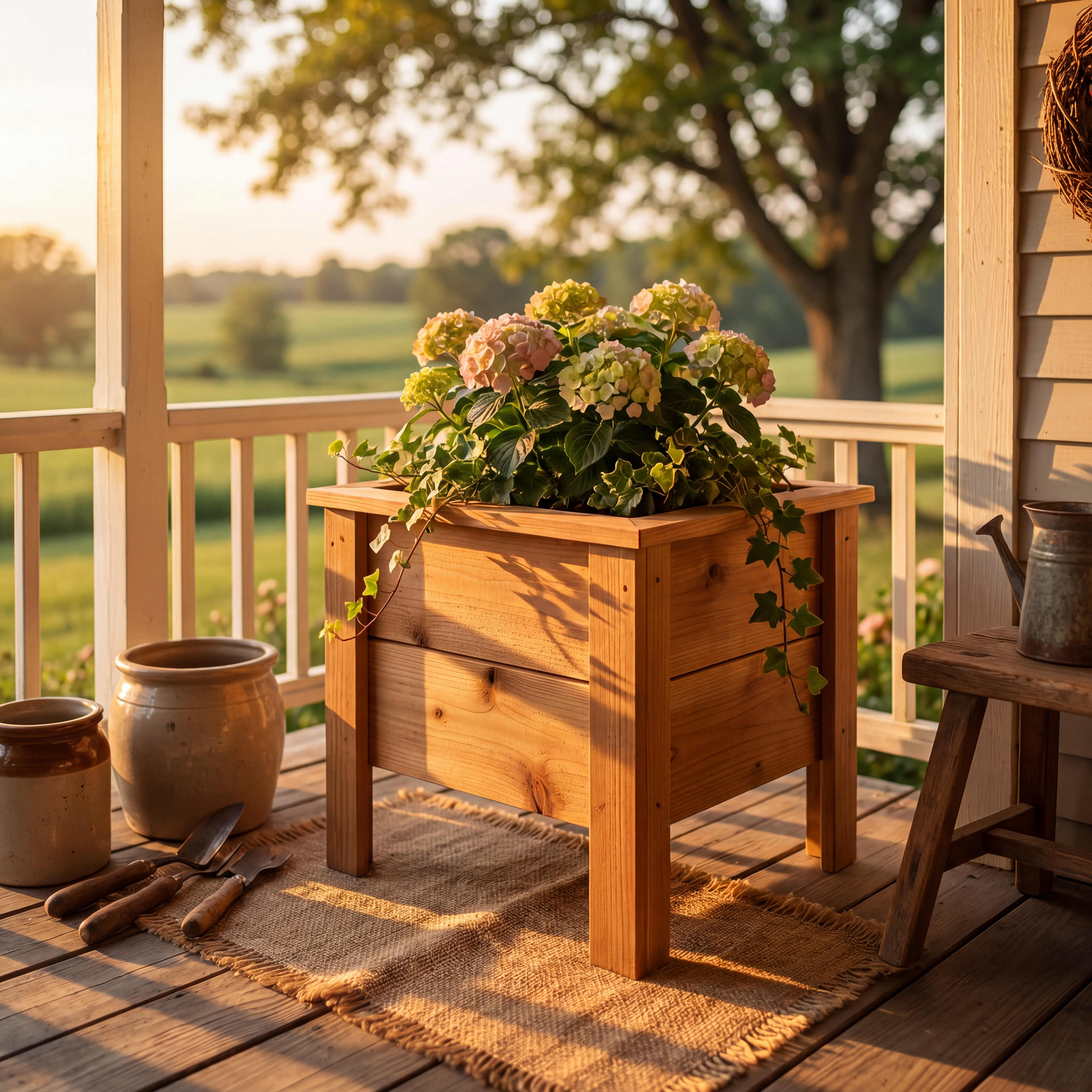 Box A — 16" Square Cedar Planter Box