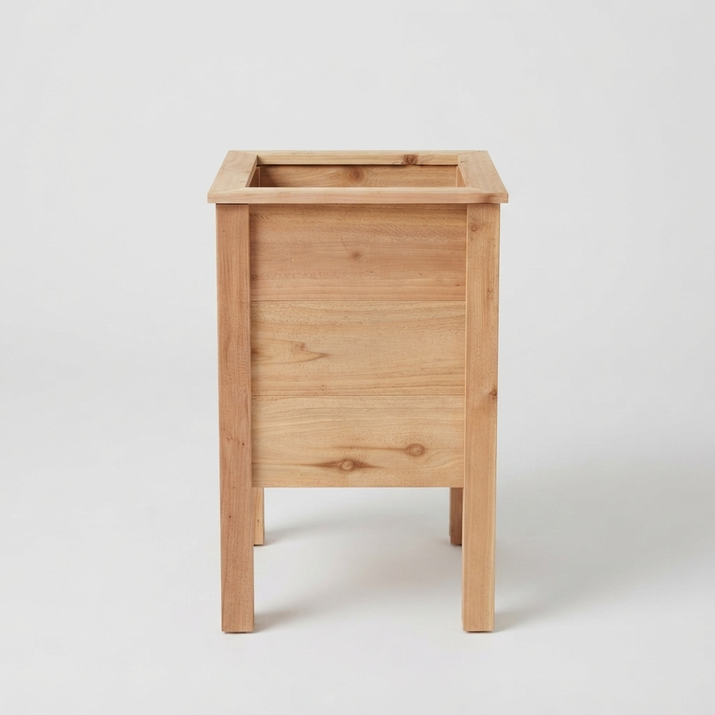 Tall Rectangular Cedar Planter 25 Inch — Fill Your Dead Corner Without Bending Over