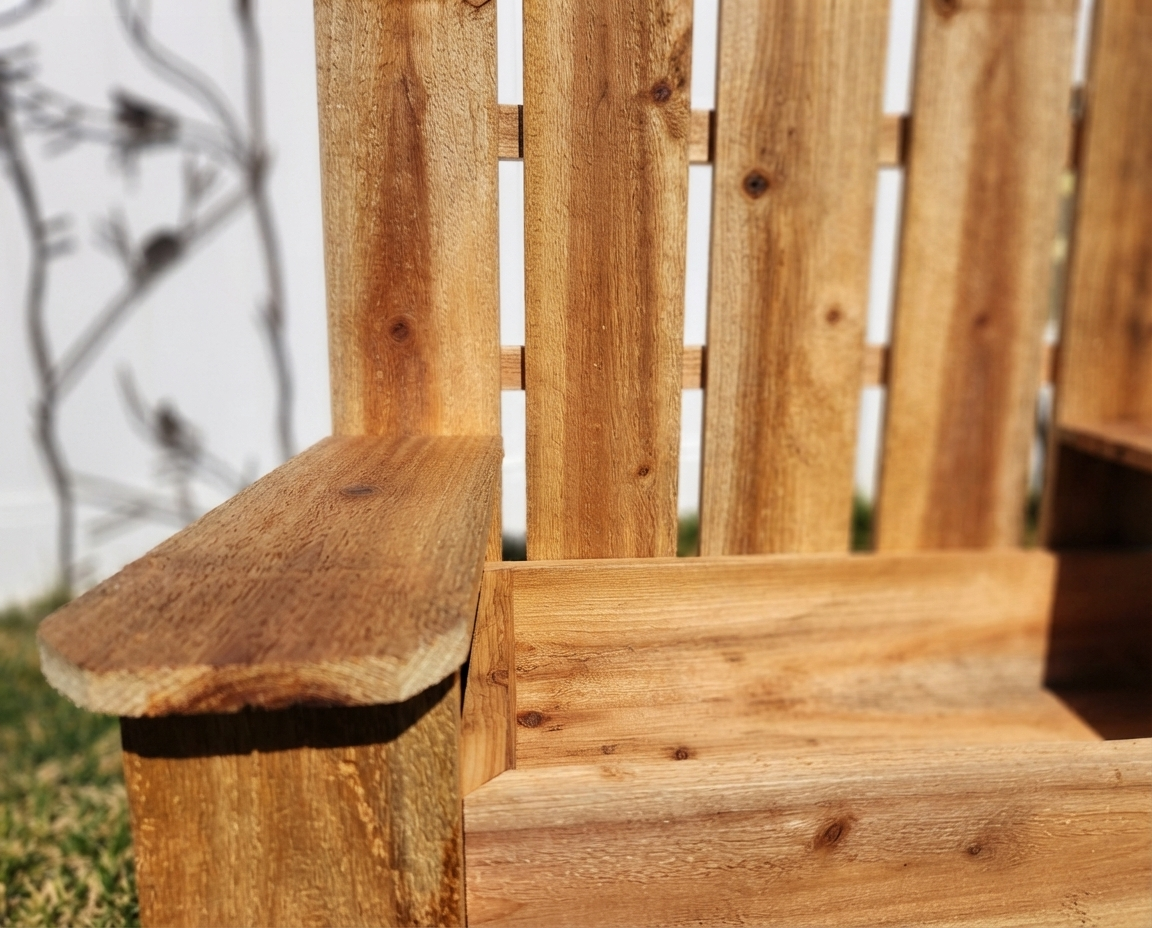 Cedar Garden Bench Planter 30 Inch — Sit Among Your Flowers. No Extra Furniture Needed.