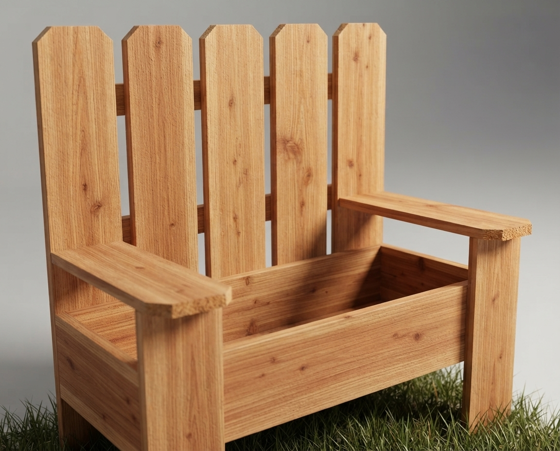 Cedar Garden Bench Planter 30 Inch — Sit Among Your Flowers. No Extra Furniture Needed.