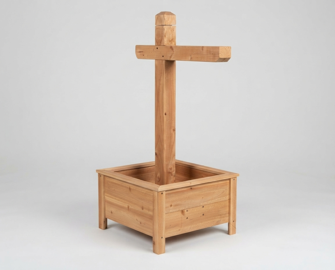 Cedar Mailbox Planter with Post 44 Inch — Your Mailbox Is the First Thing People See. Make It Count.