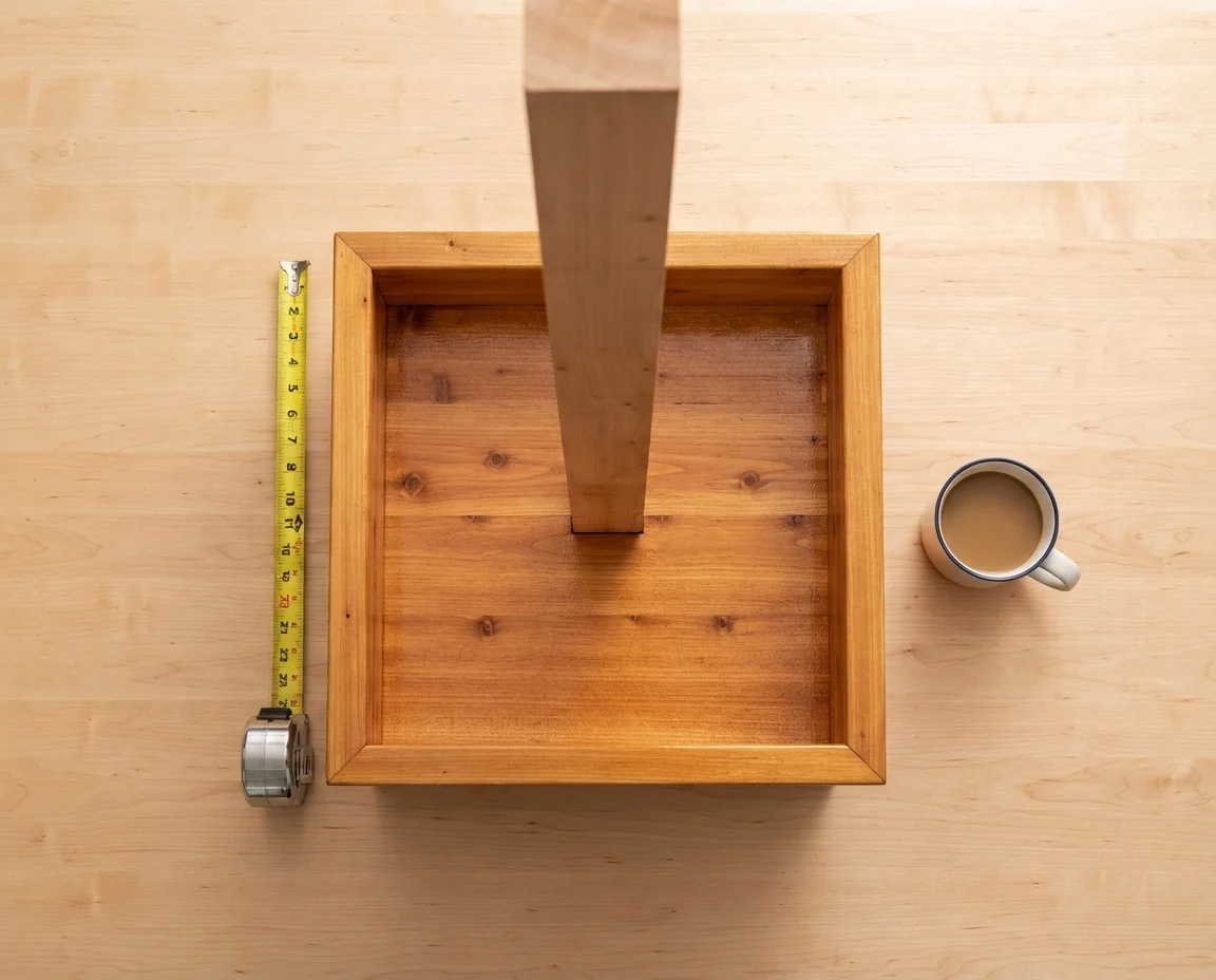 Box D — Post Planter scale reference
