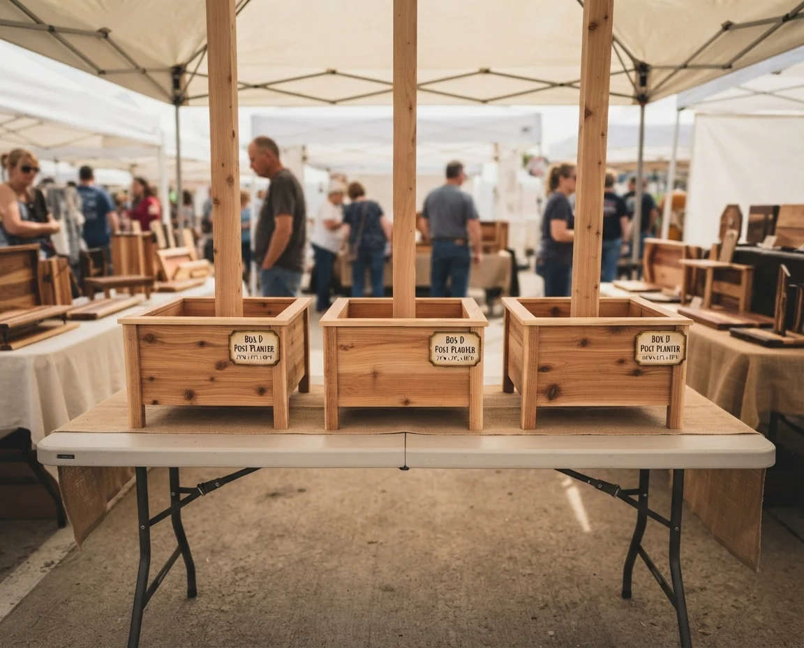 Box D — Post Planter booth perspective